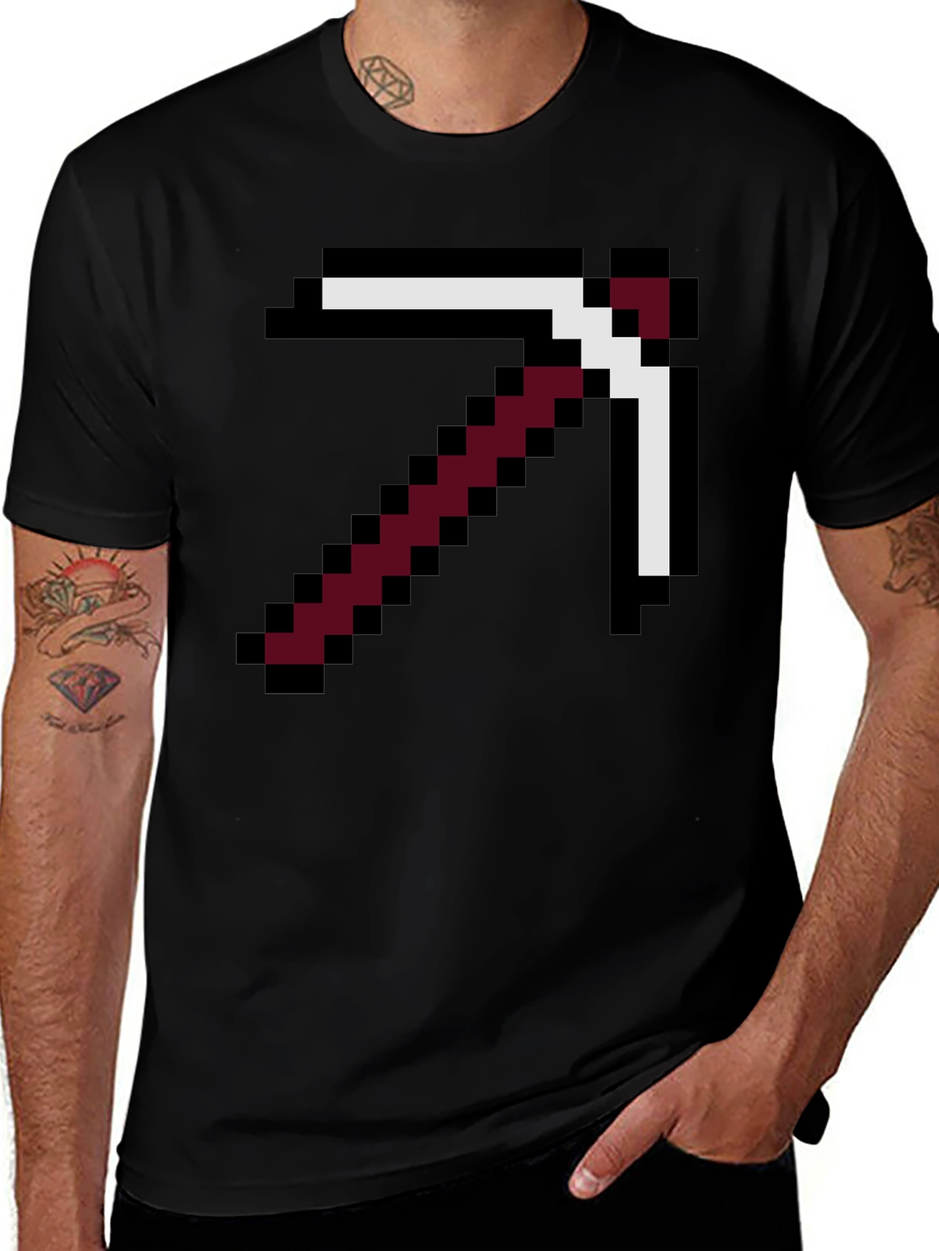 Variant 25 of Pixel Pickaxe T-Shirt - Gamer Style