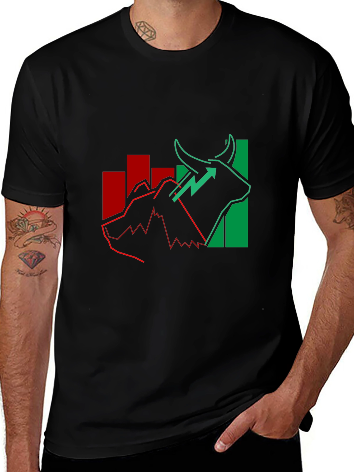Variant 22 of Bull & Bear Stock Market T-Shirt - Trader Tee