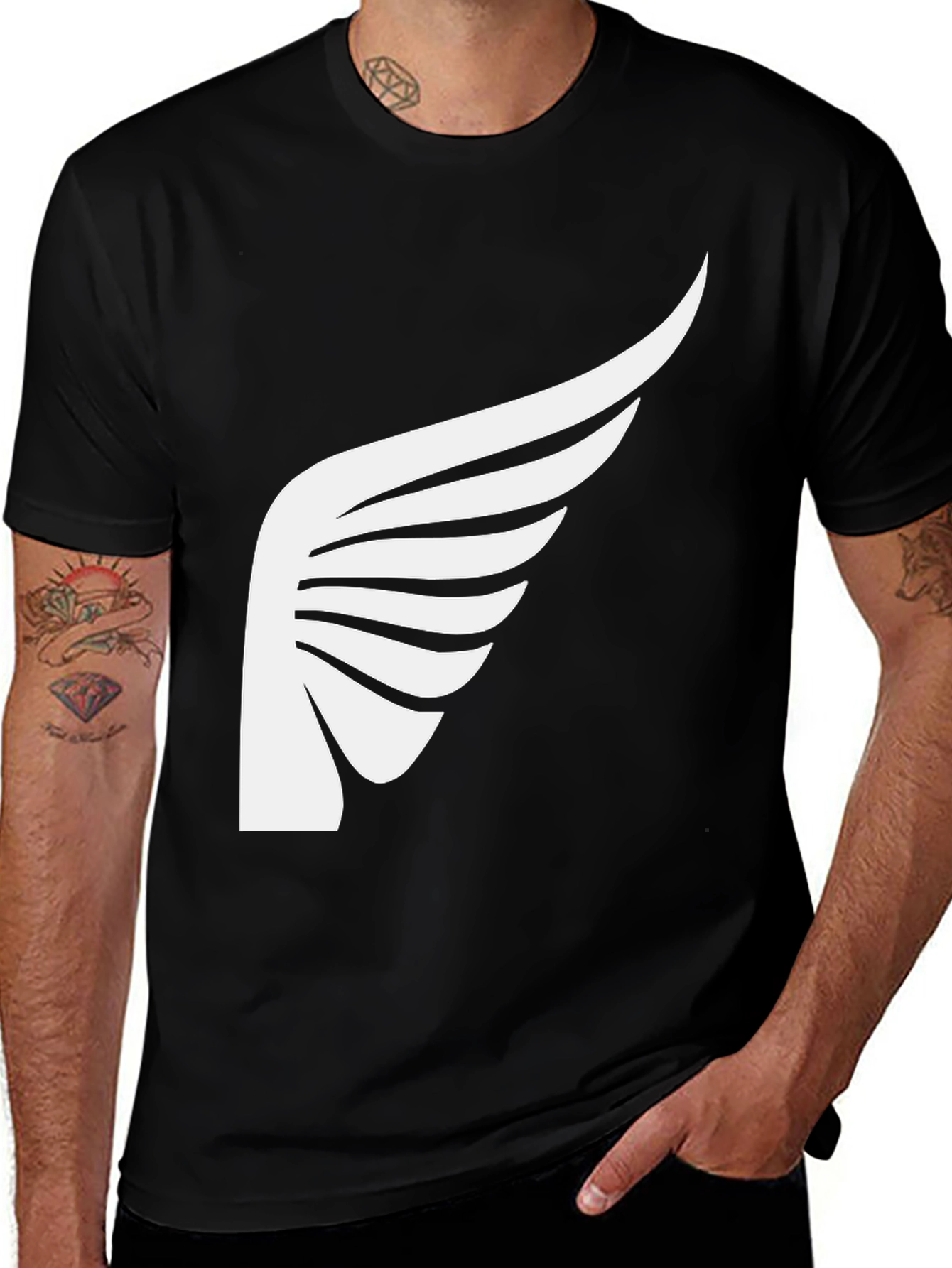 Variant 23 of Wing Graphic Black T-Shirt - Stylish & Unique!