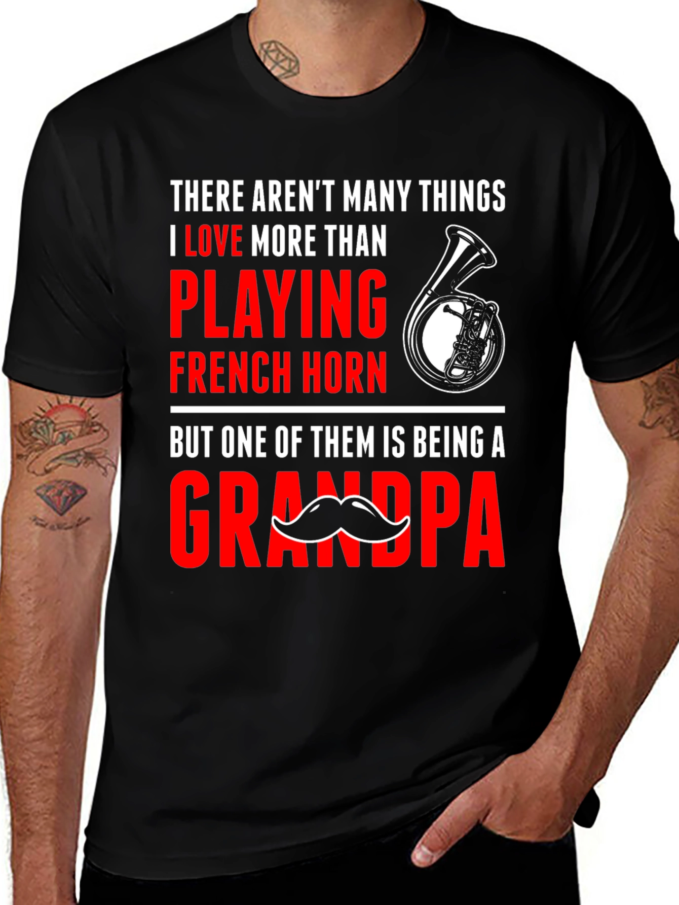 Variant 30 of French Horn Grandpa T-Shirt