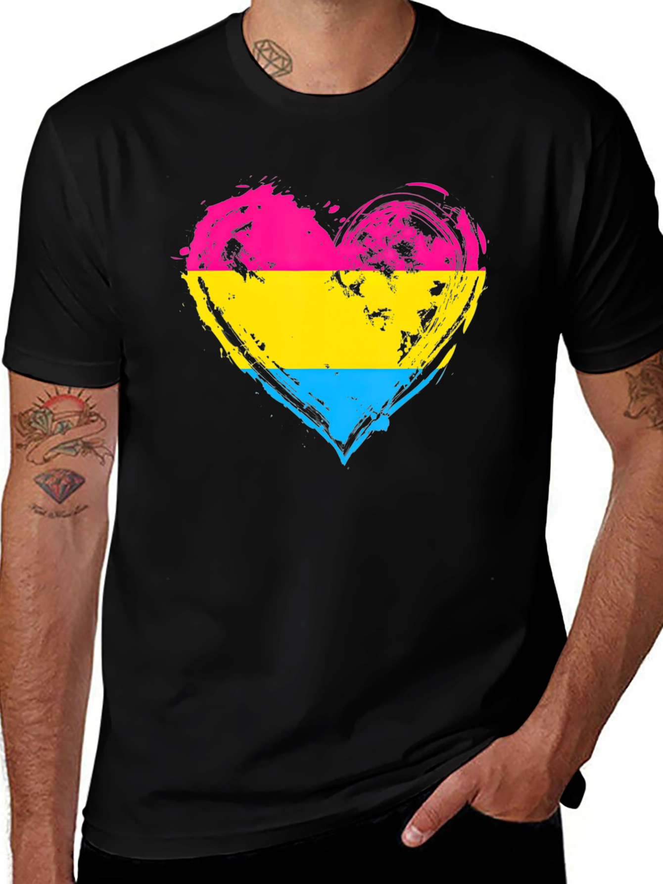 Variant 9 of Pansexual Pride Heart T-Shirt