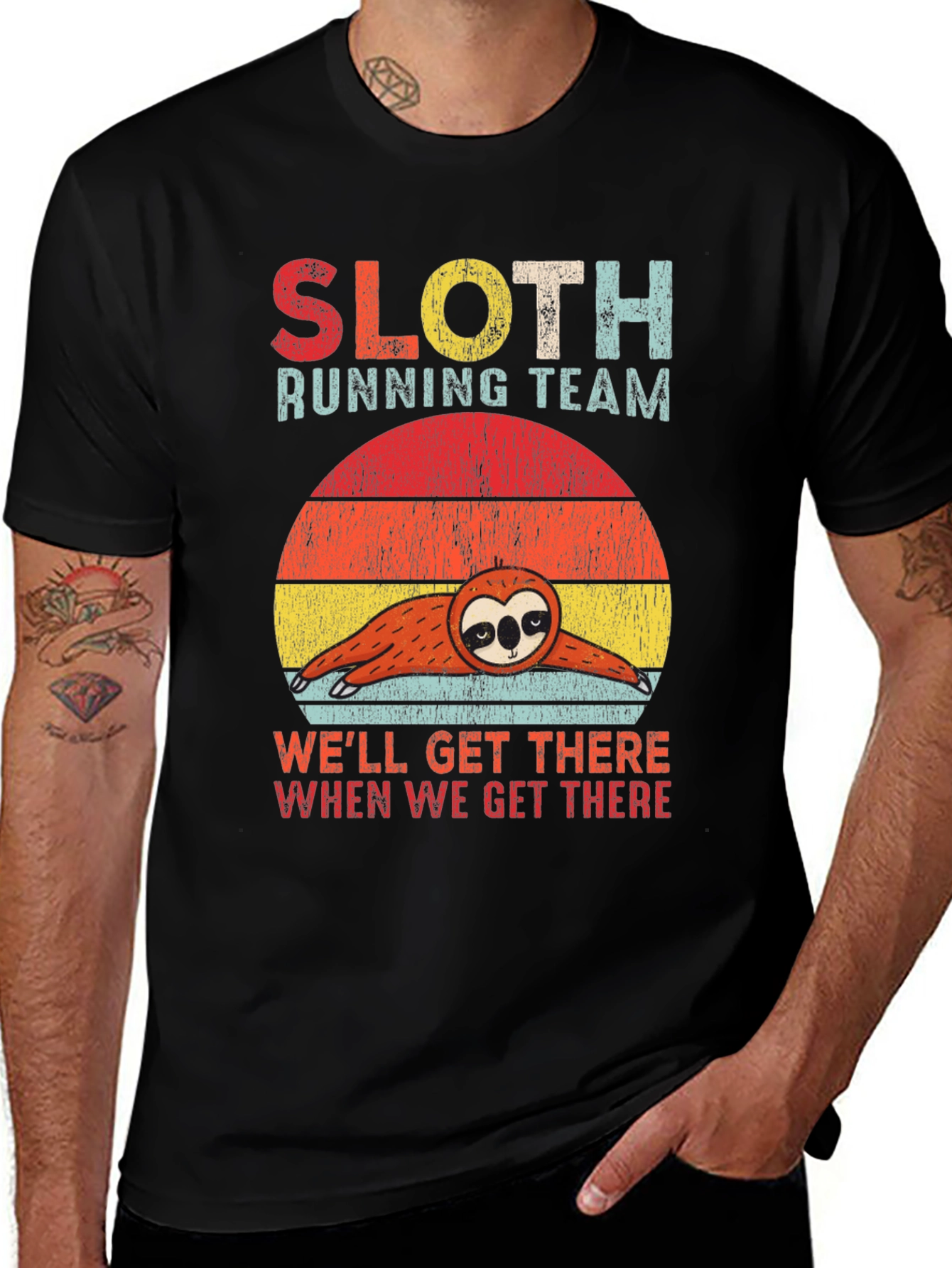 Variant 2 of Sloth Running Team T-Shirt - Funny Graphic Tee