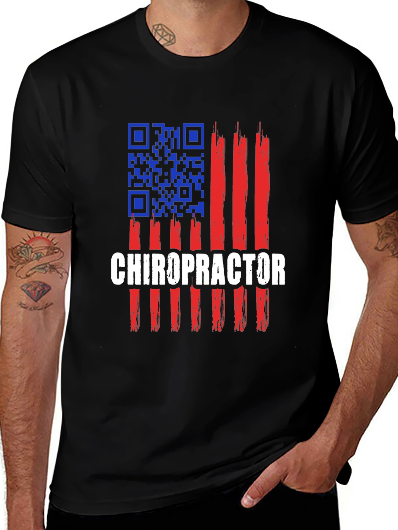 Variant 10 of Chiropractor American Flag T-Shirt