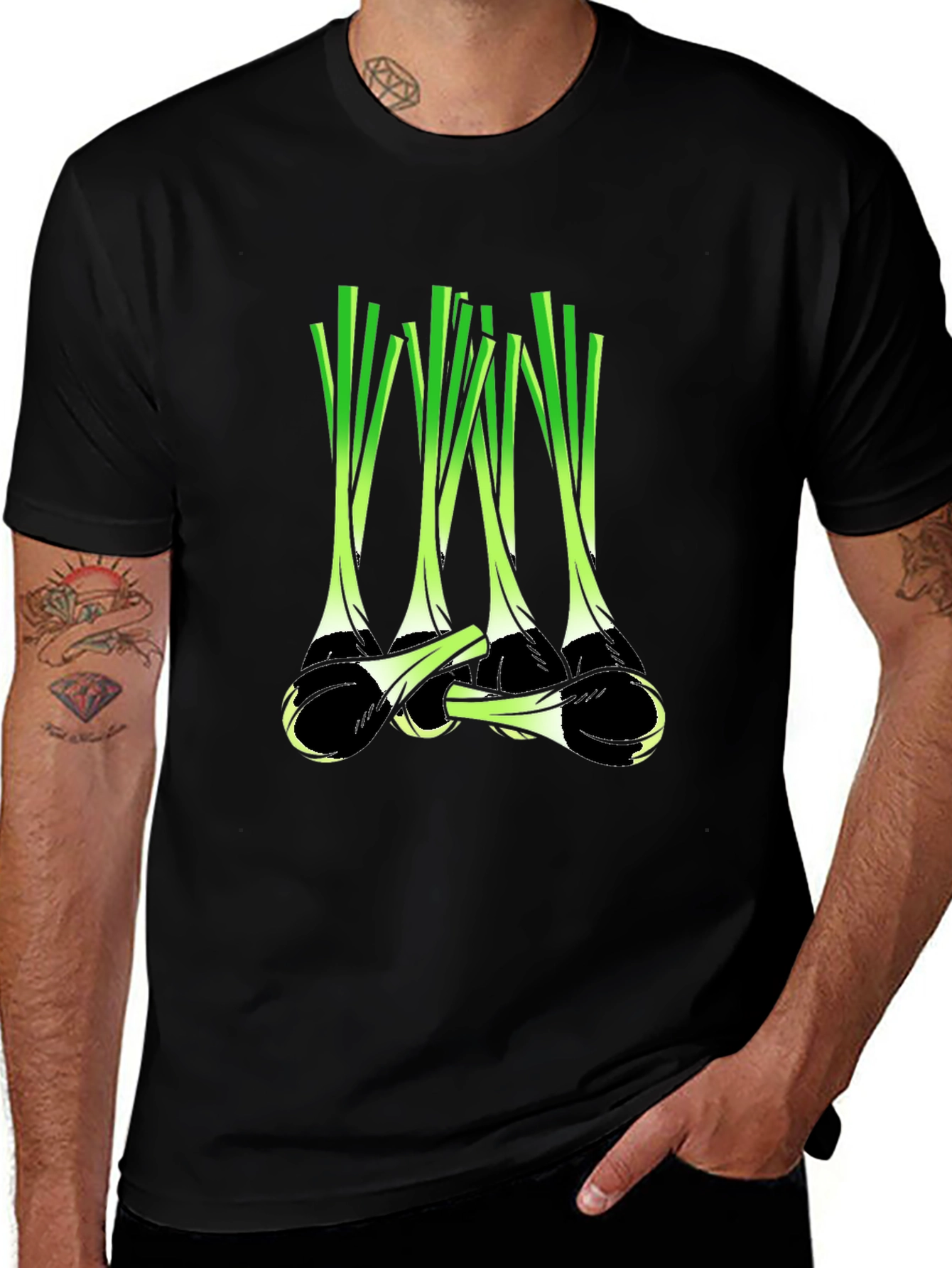 Variant 28 of Fresh Leeks Graphic Tee - Organic Farmer Style