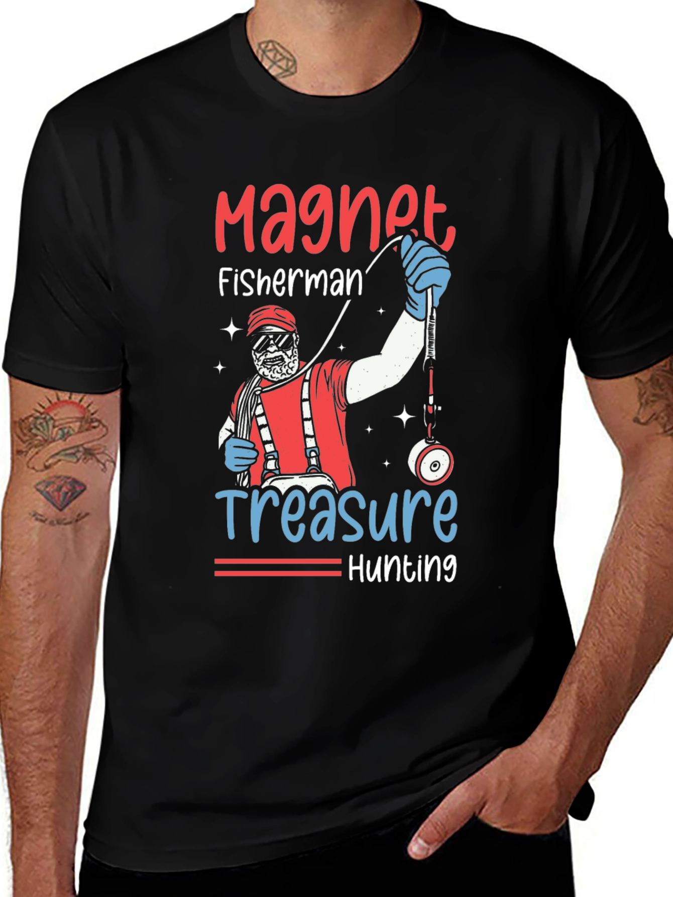 Variant 20 of Magnet Fisherman T-Shirt, Treasure Hunting Tee