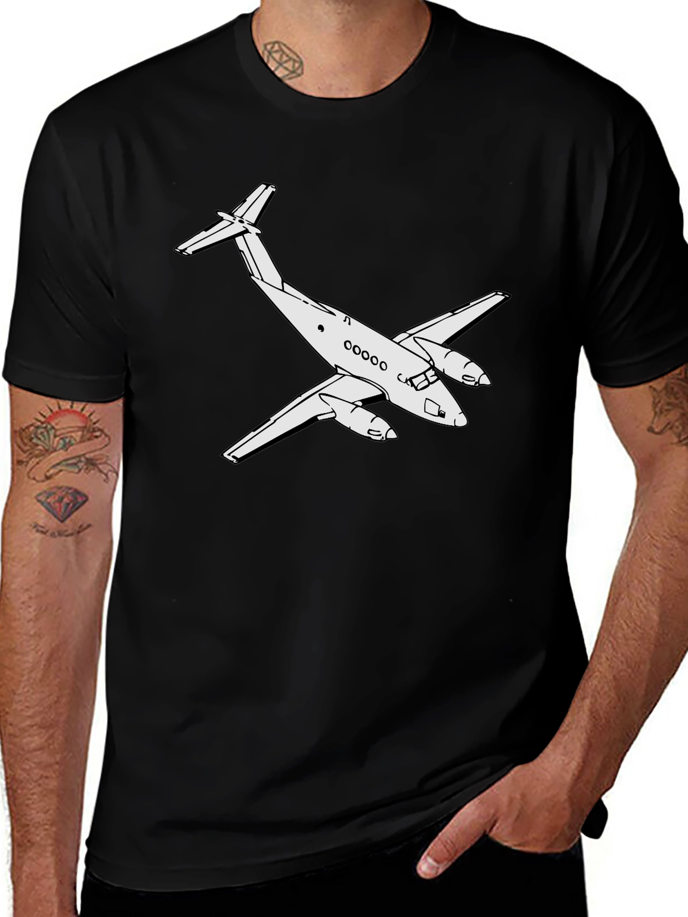 Variant 29 of Airplane Graphic Tee - Black