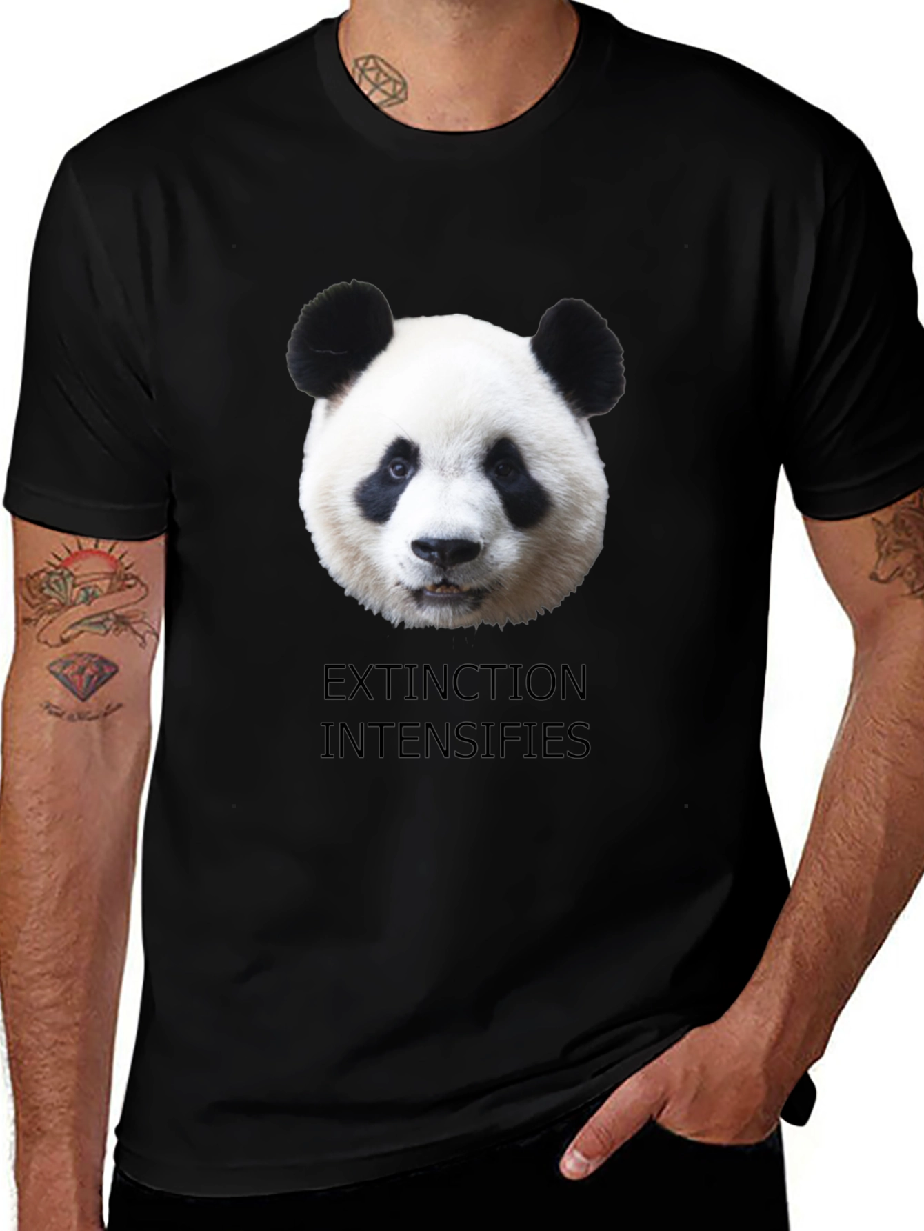 Variant 25 of Extinction Intensifies Panda Graphic Tee