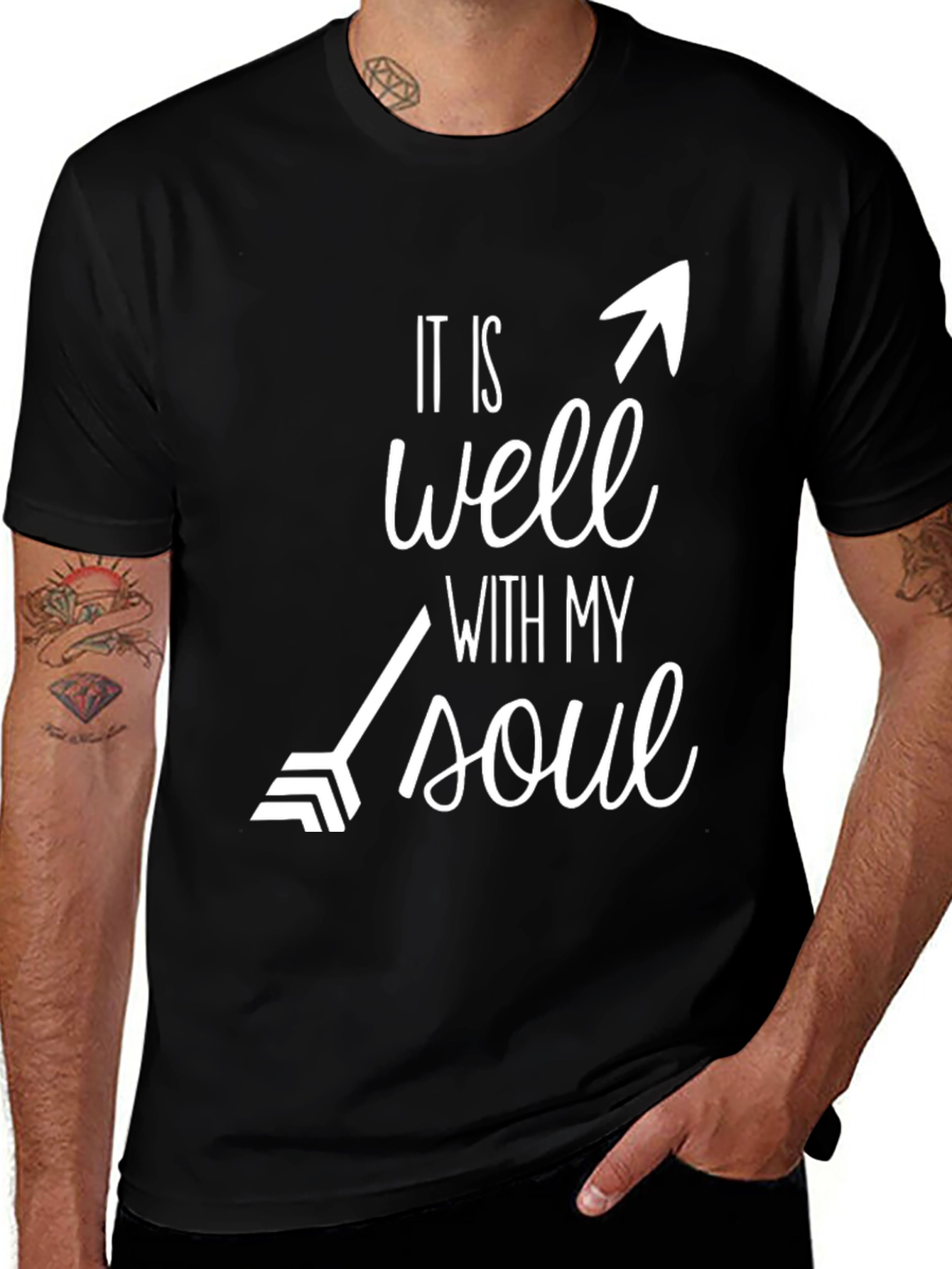 Variant 13 of It is Well With My Soul Arrow T-Shirt