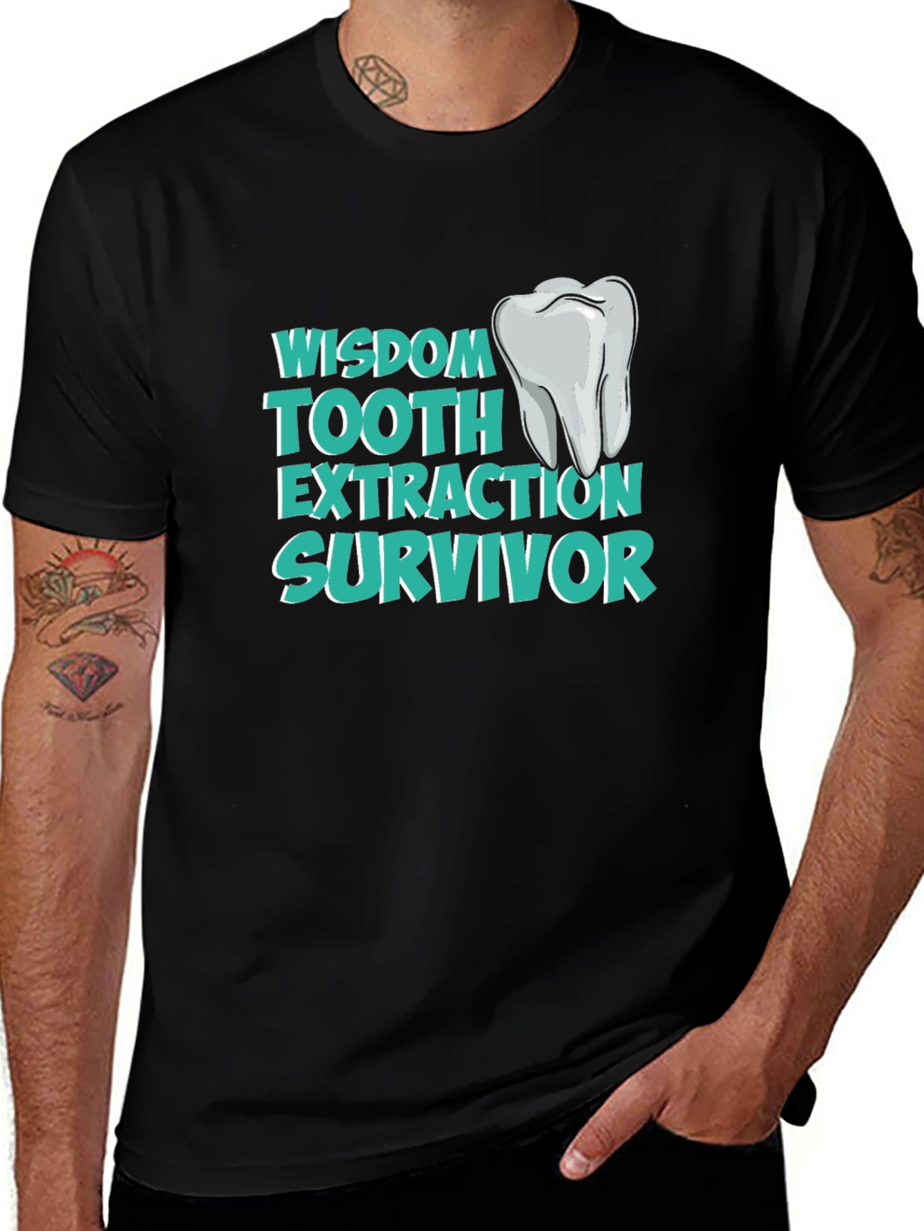 Wisdom Tooth Extraction Survivor Graphic T-Shirt