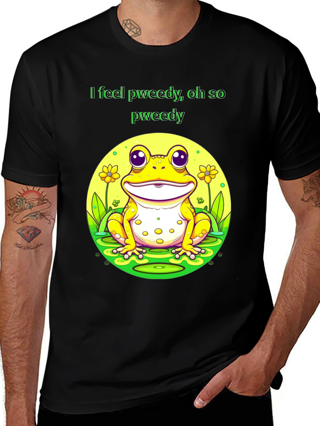 Variant 27 of Funny Frog T-Shirt - "I Feel Pweed, Oh So Pweed!"