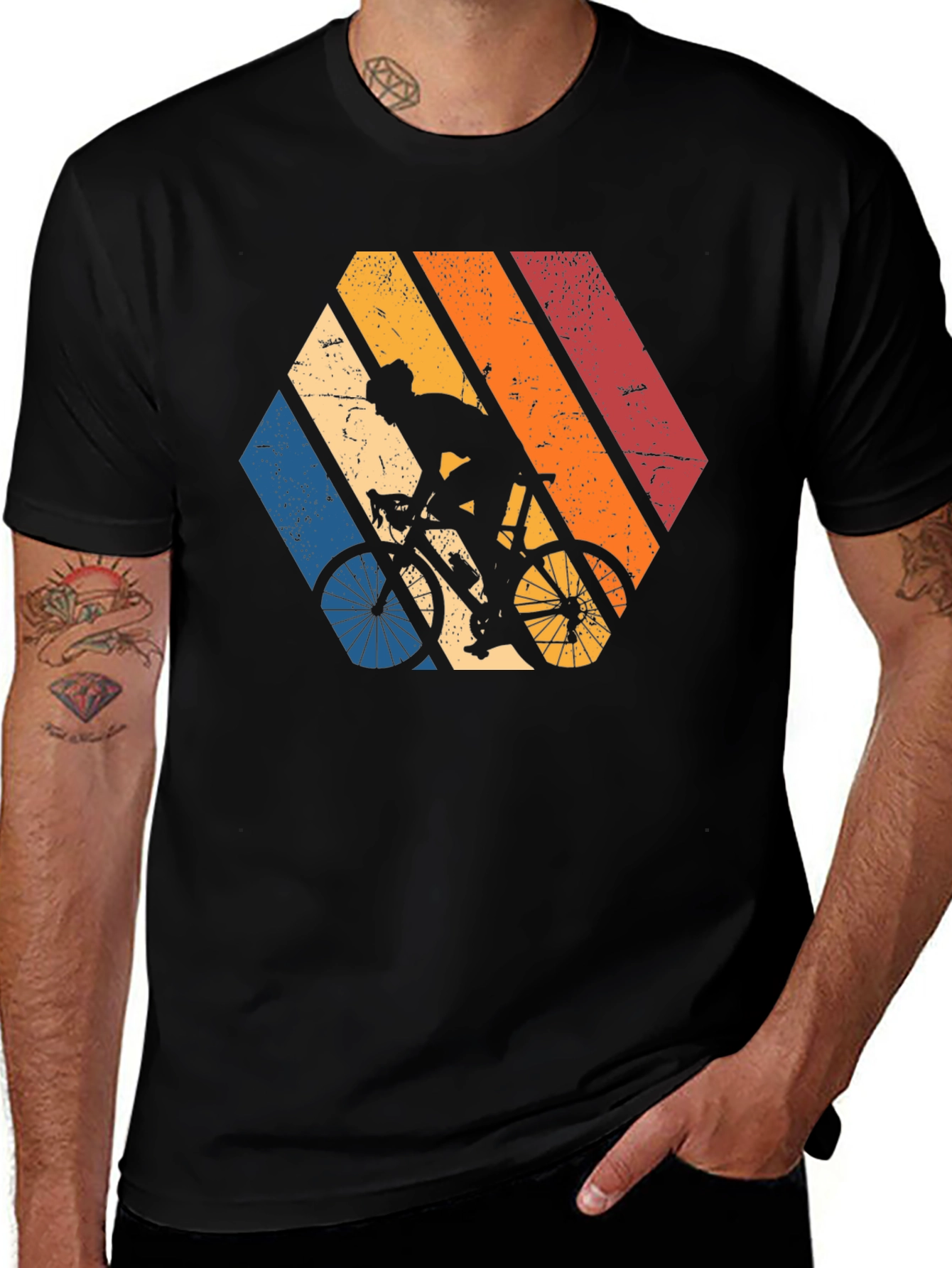 Variant 27 of Retro Cycling T-Shirt - Vintage Style Rider Tee