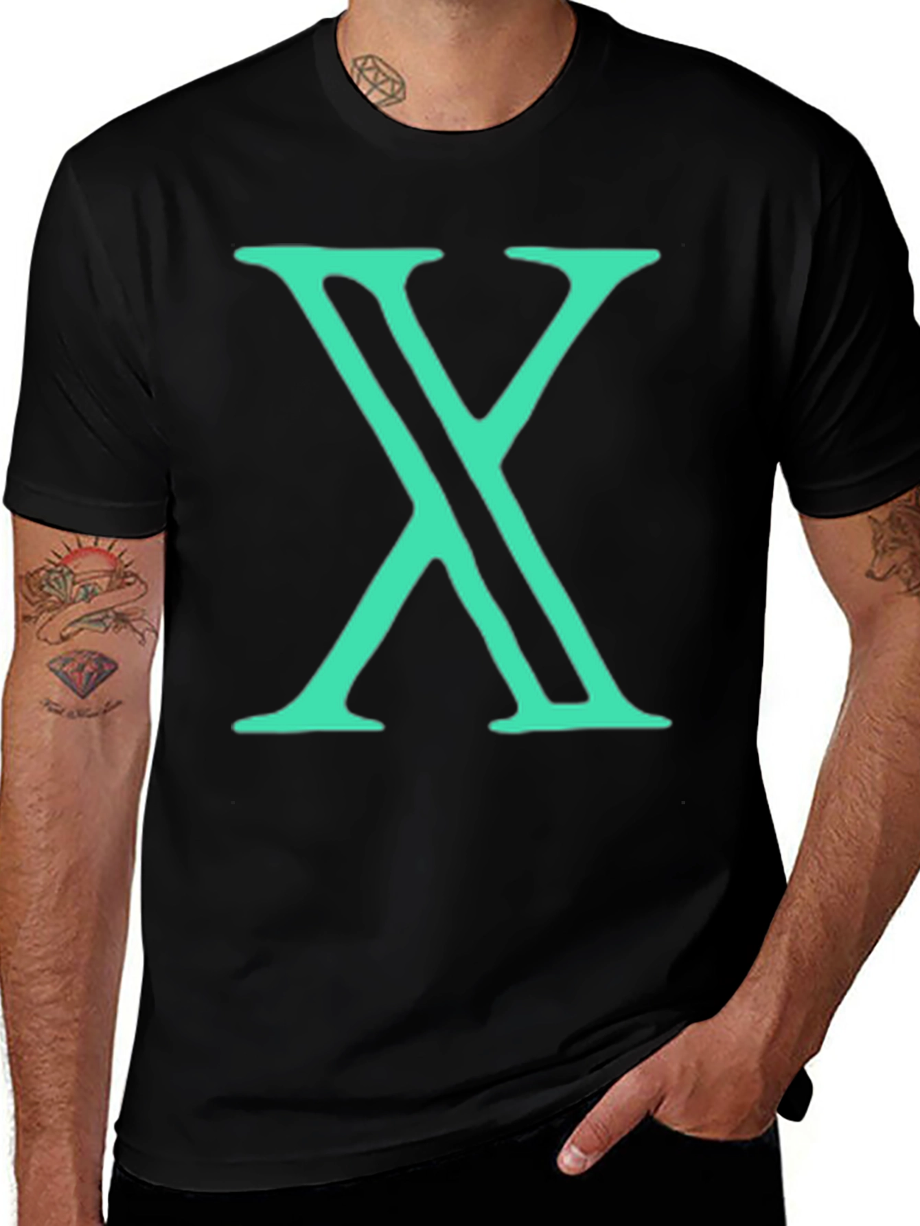 Variant 18 of Bold X Graphic Tee - Modern Streetwear Style