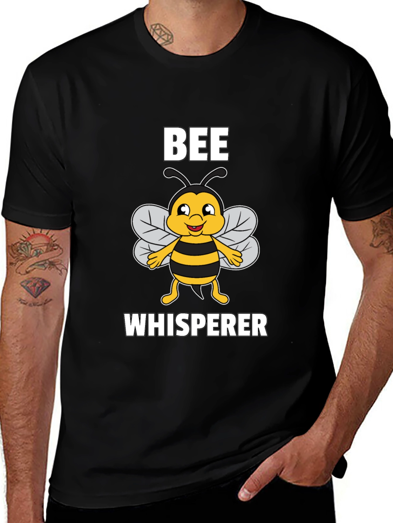 Variant 4 of Bee Whisperer Funny Cartoon Graphic T-Shirt