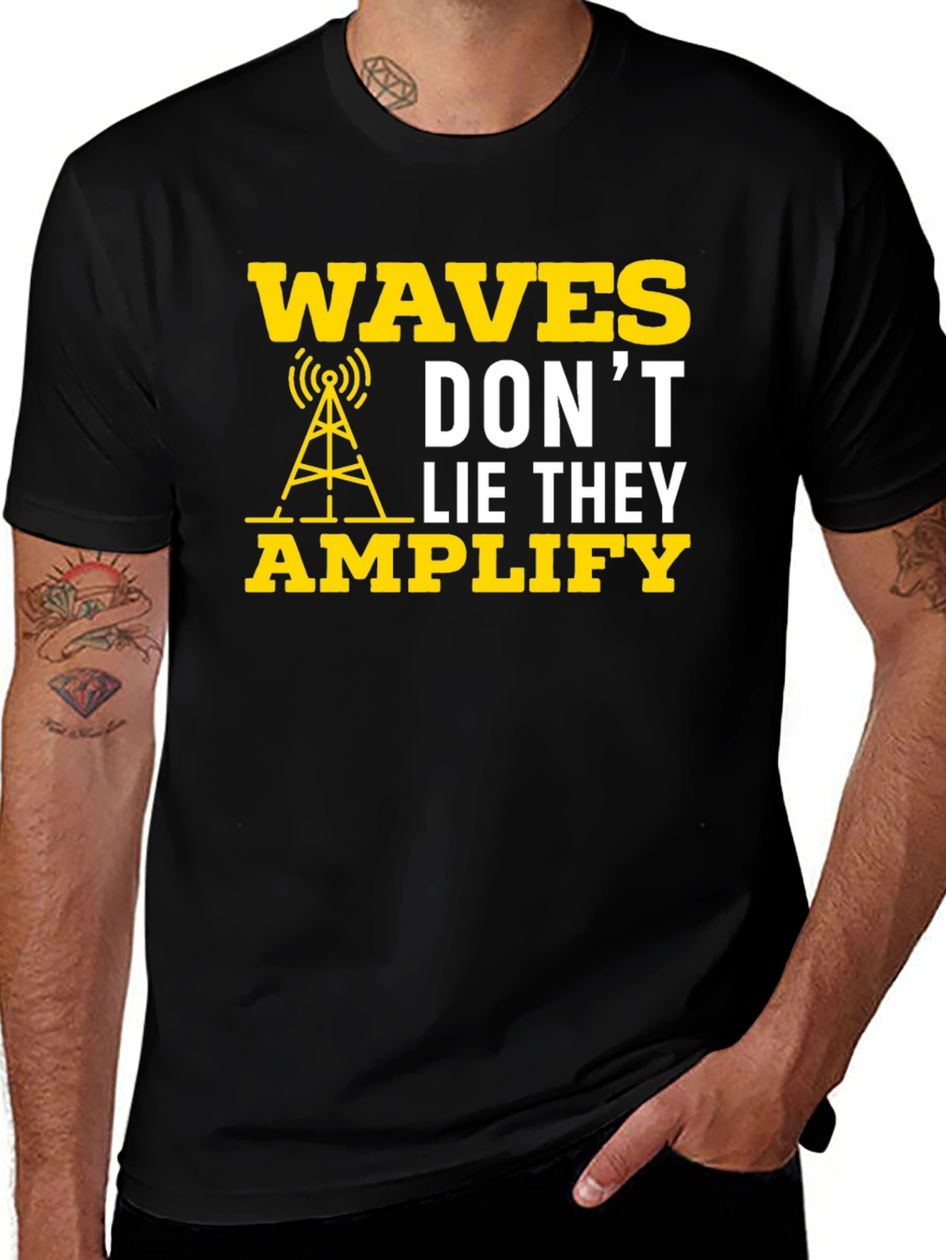 Waves Don't Lie They Amplify Graphic T-Shirt