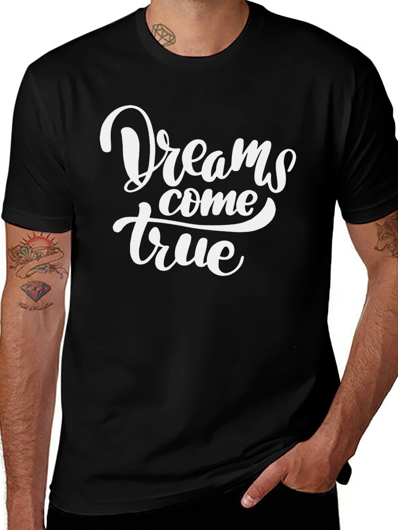 Black Dreams Come True Graphic T-Shirt main image