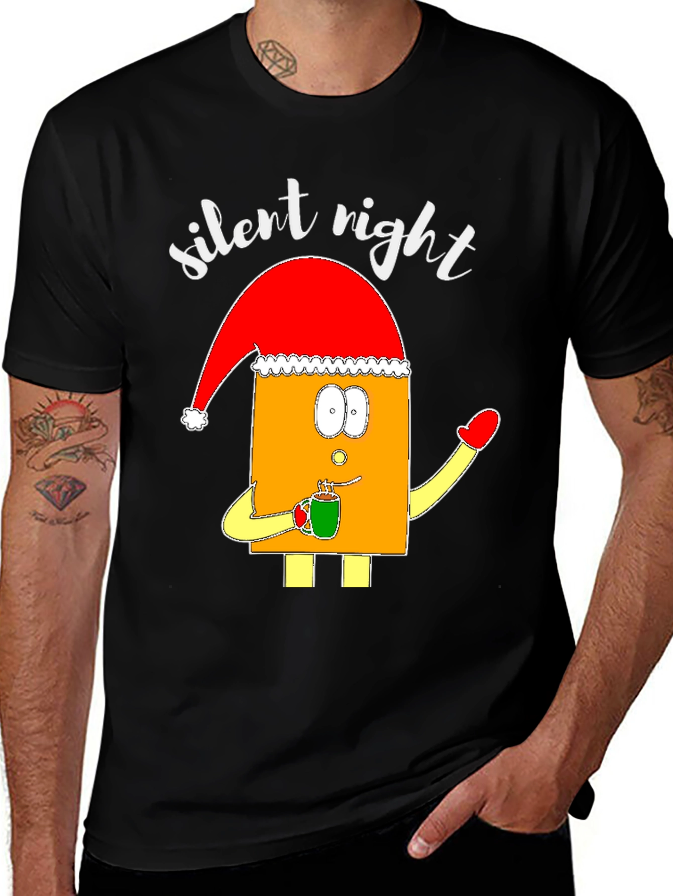 Variant 7 of Silent Night Christmas Graphic Tee
