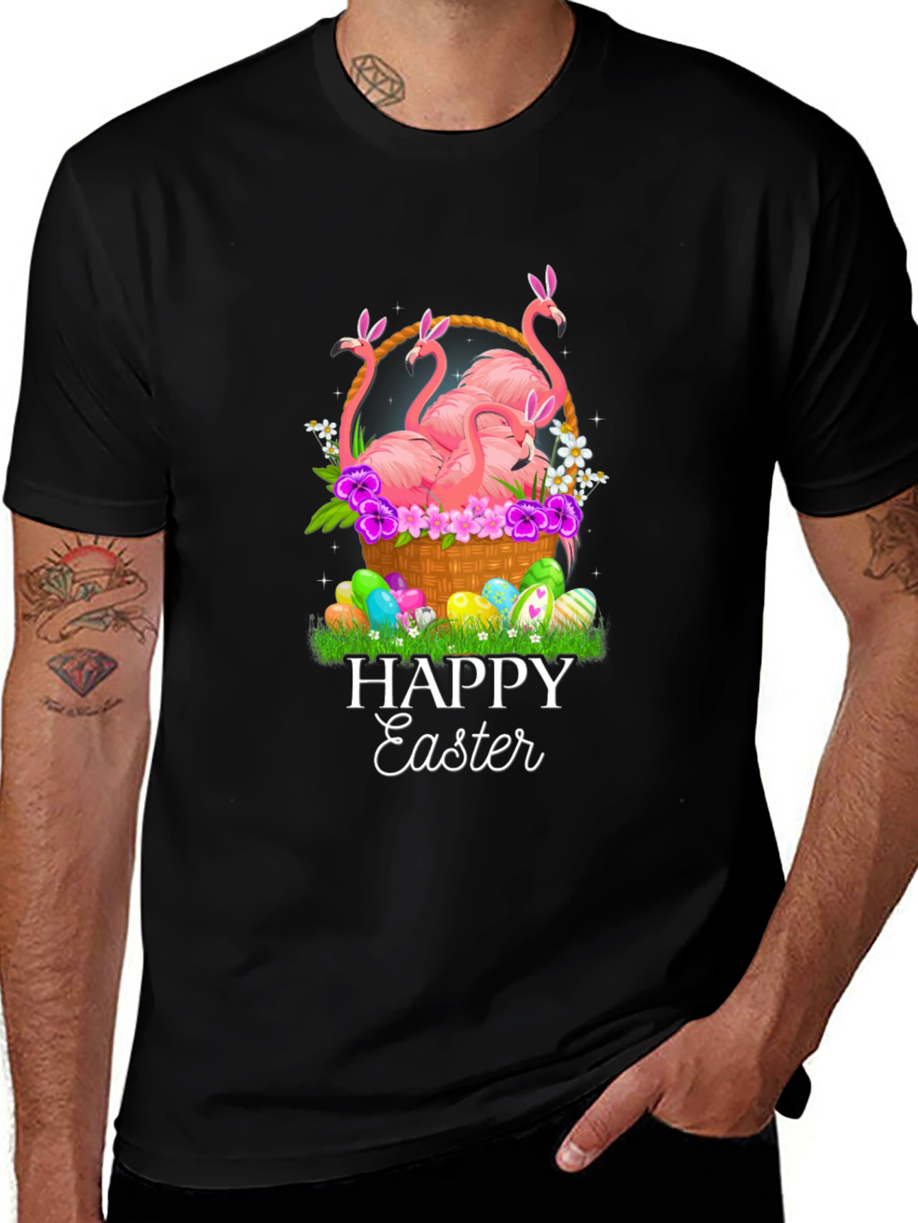 Easter Flamingo Basket Tee