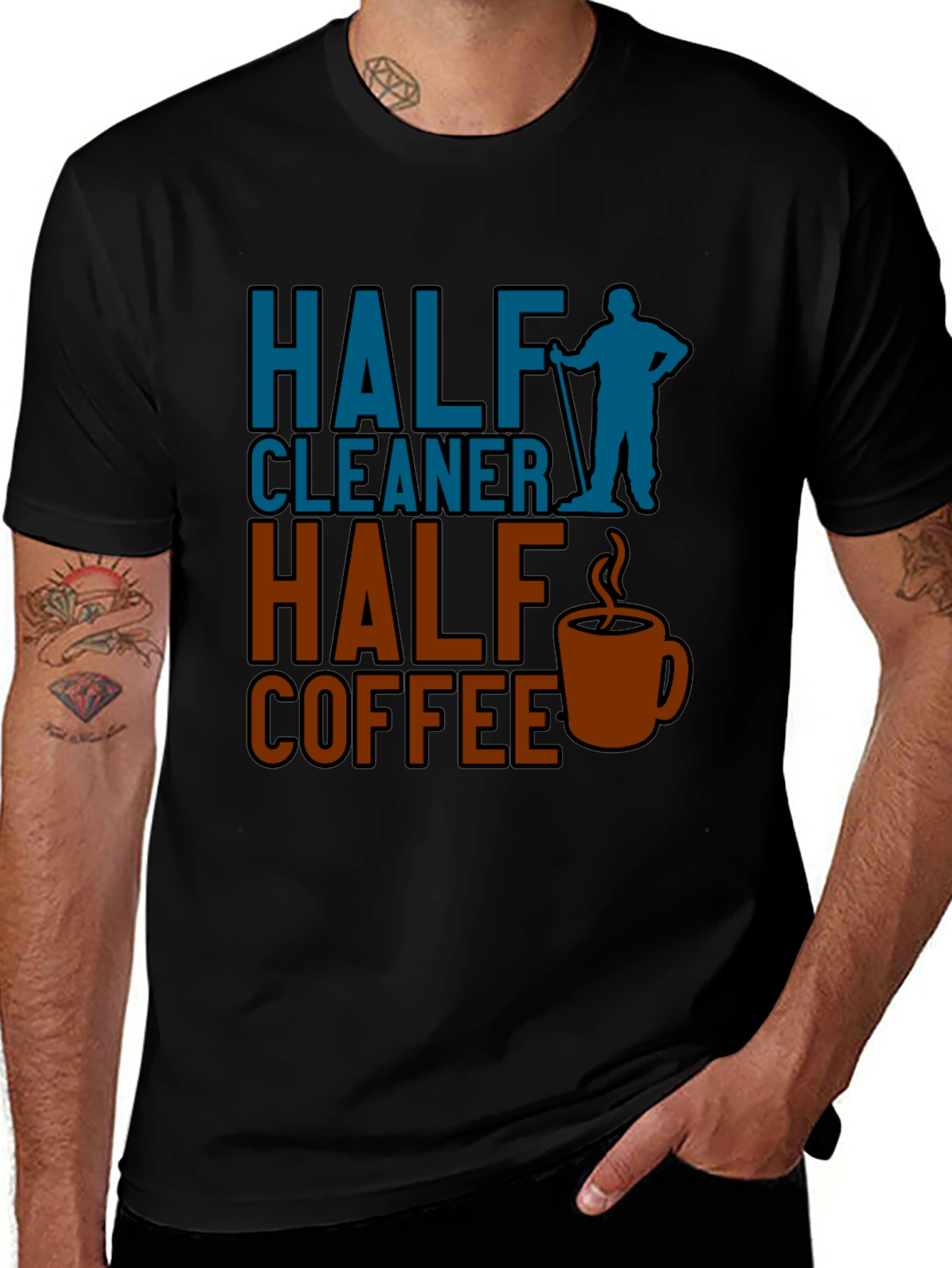 Half Cleaner, Half Coffee T-Shirt