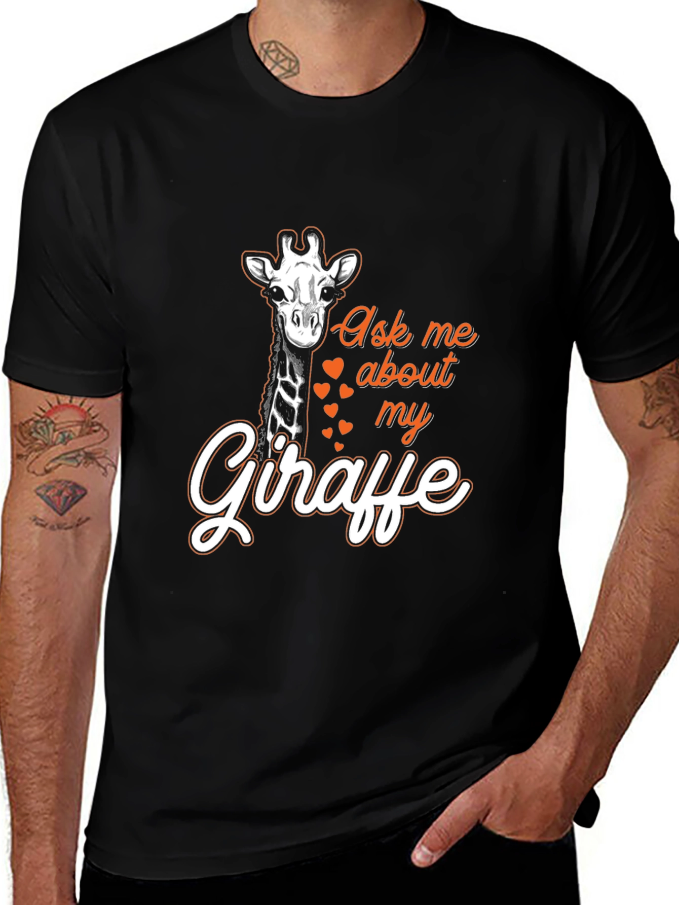 Variant 21 of Ask Me About My Giraffe T-Shirt - Unique Animal Lover Tee