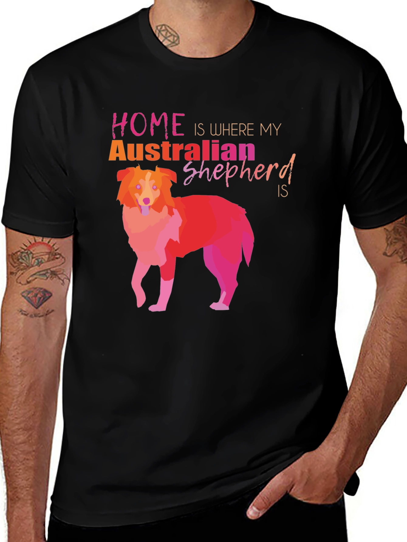 Australian Shepherd Home T-Shirt Dog Lover Tee
