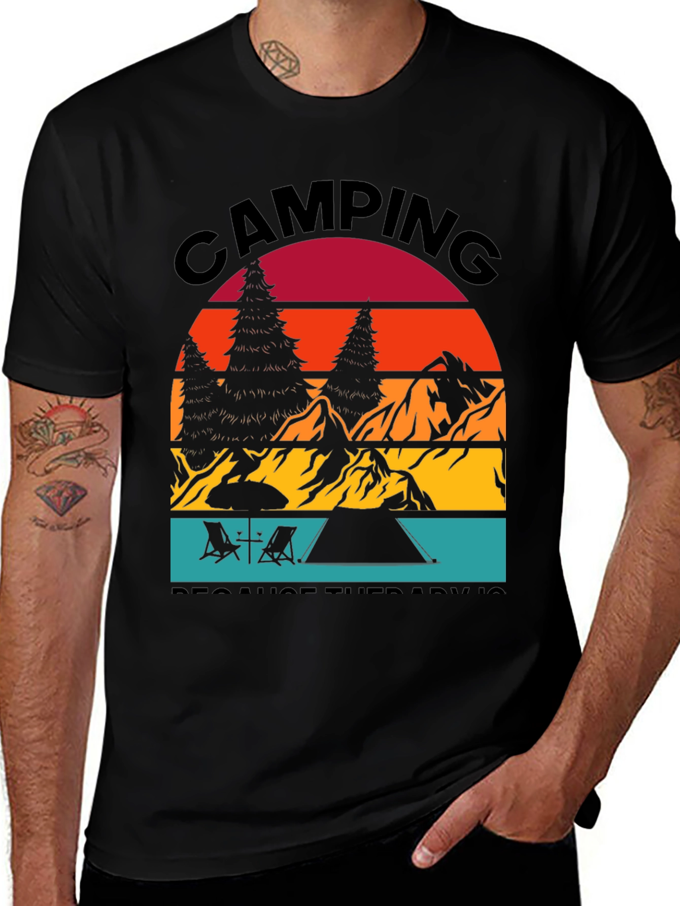 Variant 27 of Camping Graphic Tee - Adventure Awaits