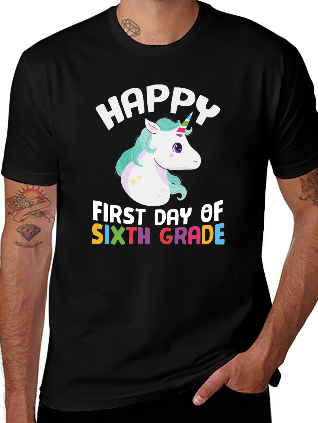 Variant 9 of Happy 6th Grade Unicorn T-Shirt