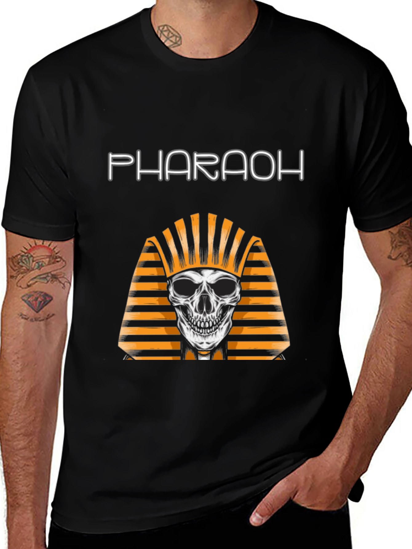 Variant 25 of Pharaoh Skull T-Shirt - Graphic Tee