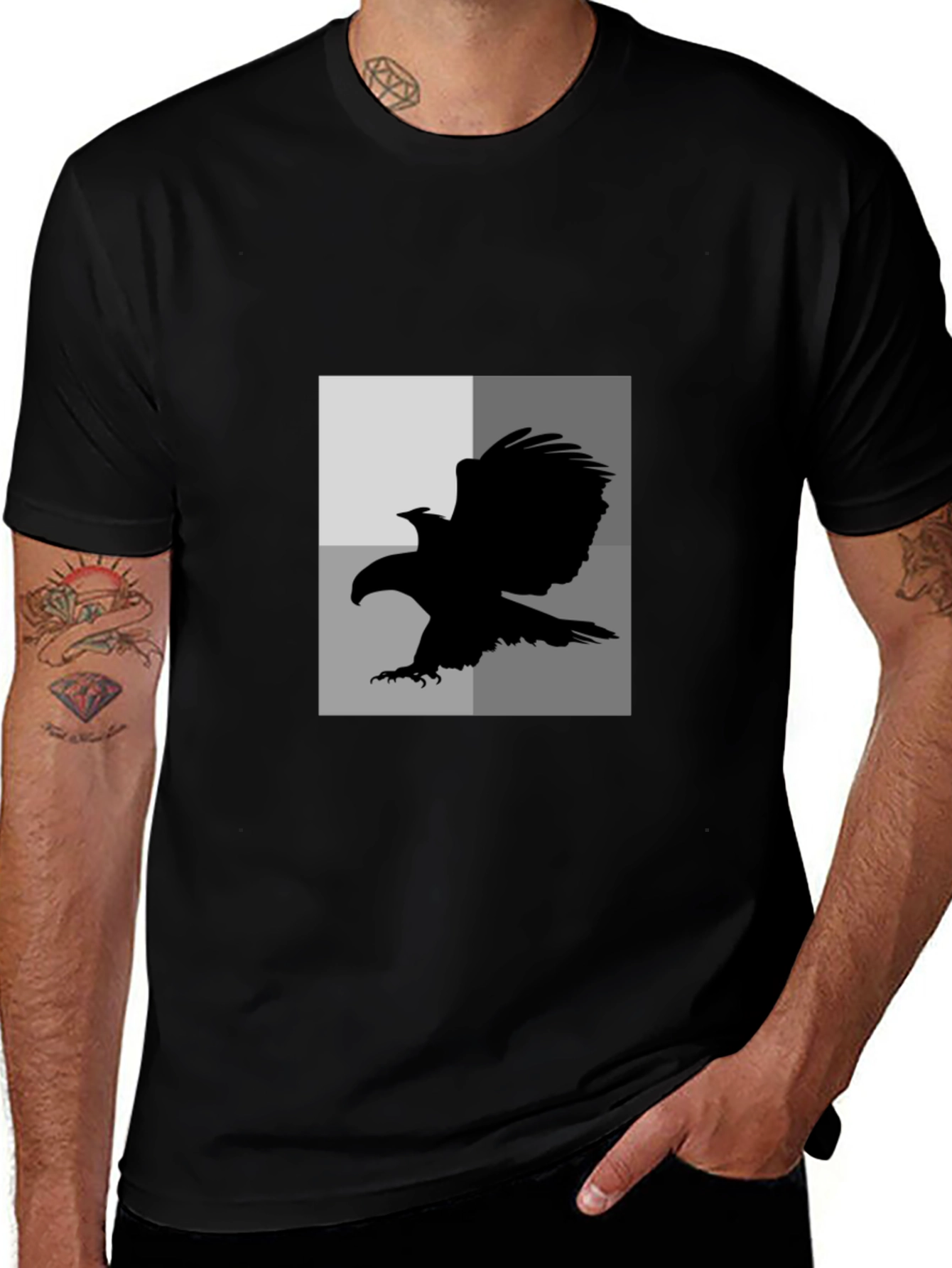 Variant 17 of Black Eagle Graphic Tee - Men's Casual T-Shirt