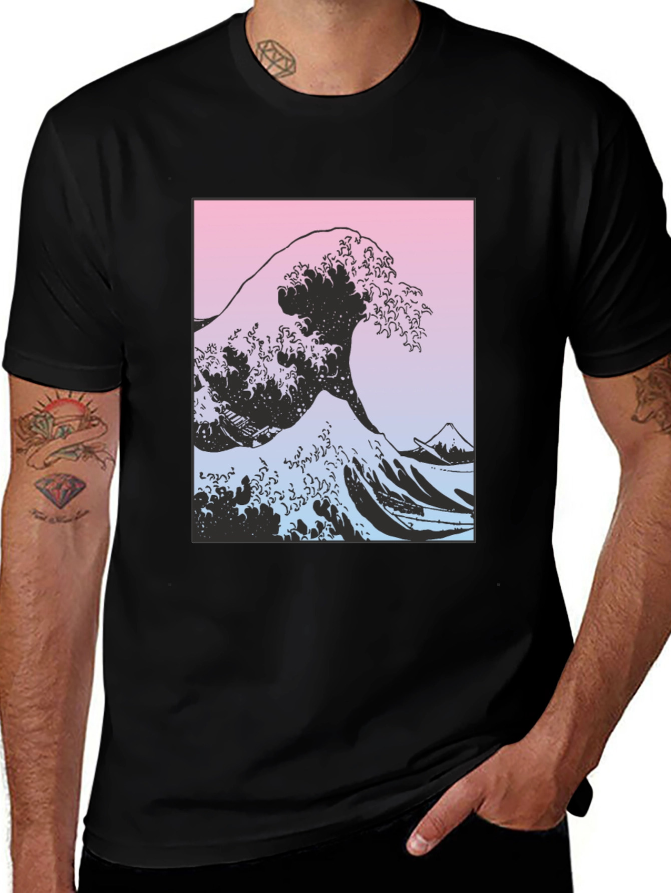 Variant 25 of Great Wave Graphic Tee - Classic Japanese Art Shirt