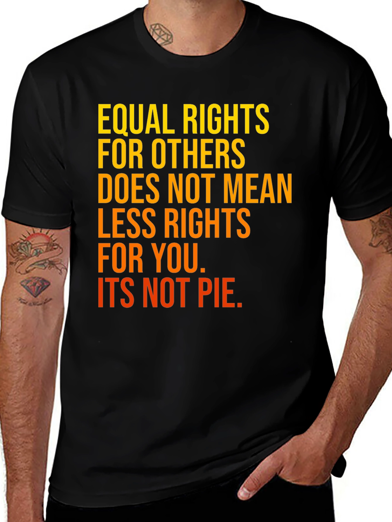 Variant 6 of Equal Rights T-Shirt - Black Cotton Advocacy Tee
