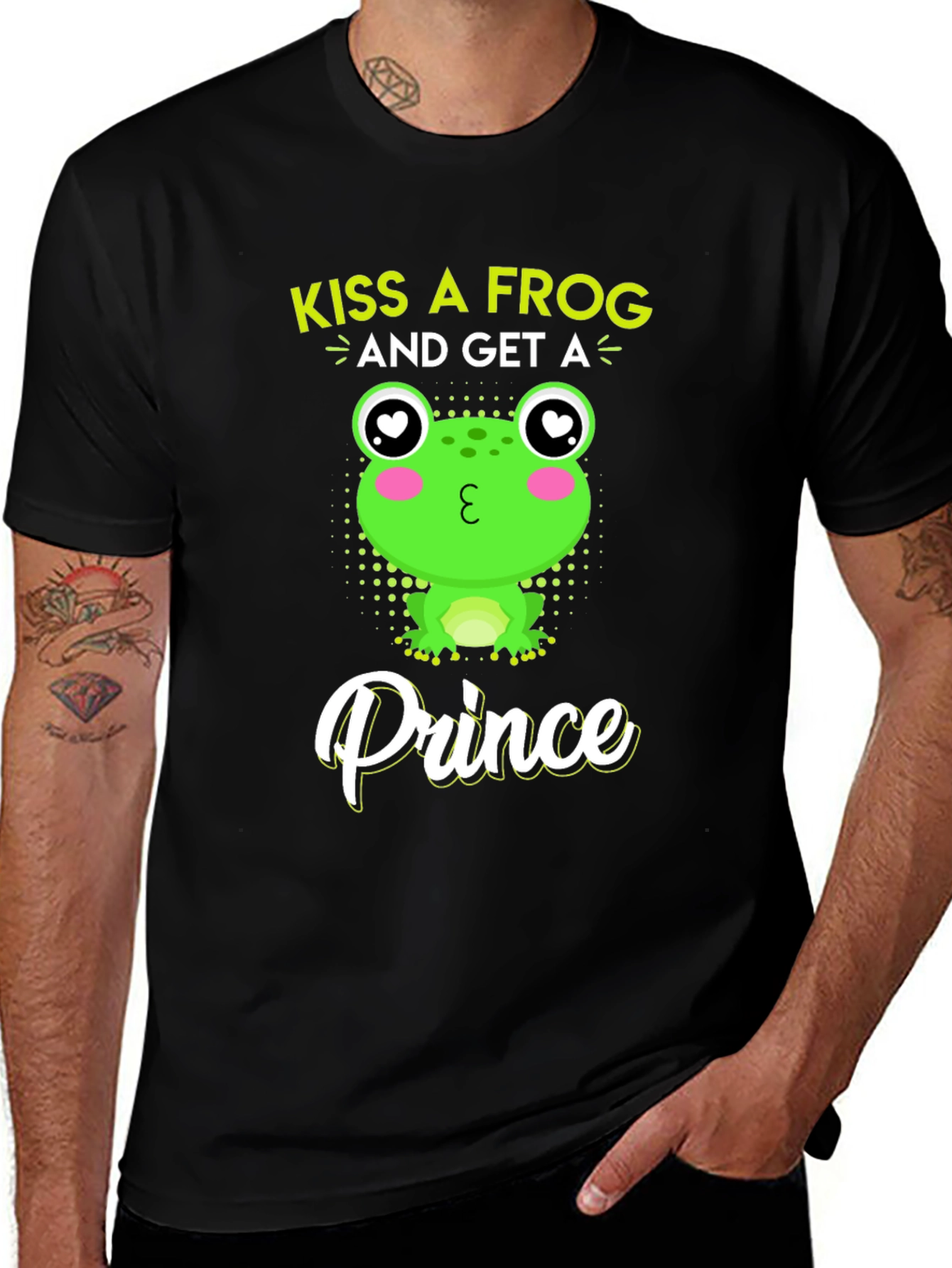 Variant 27 of Kiss A Frog Prince T-Shirt - Novelty Graphic Tee