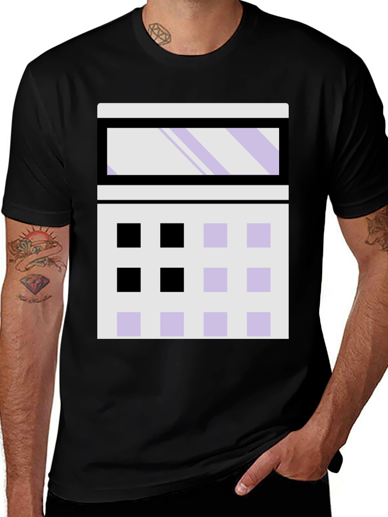 Variant 13 of Calculator T-Shirt - Black Graphic Tee