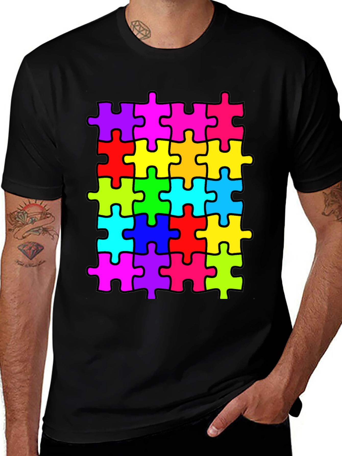 Variant 30 of Puzzle Piece T-Shirt - Autism Awareness Tee