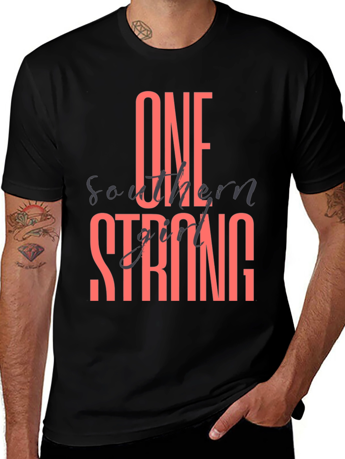 Variant 8 of One Southern Girl Strong Black T-Shirt
