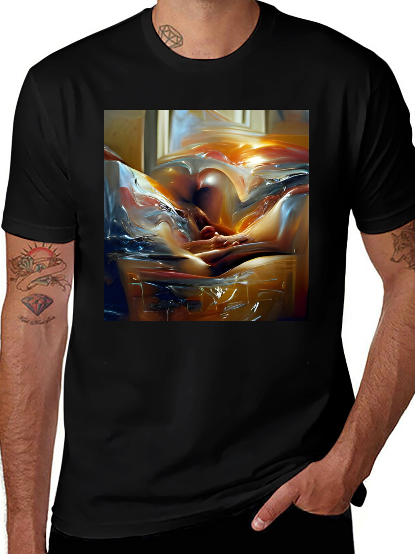 Variant 10 of Abstract Art Tee - Modern Graphic Print T-Shirt