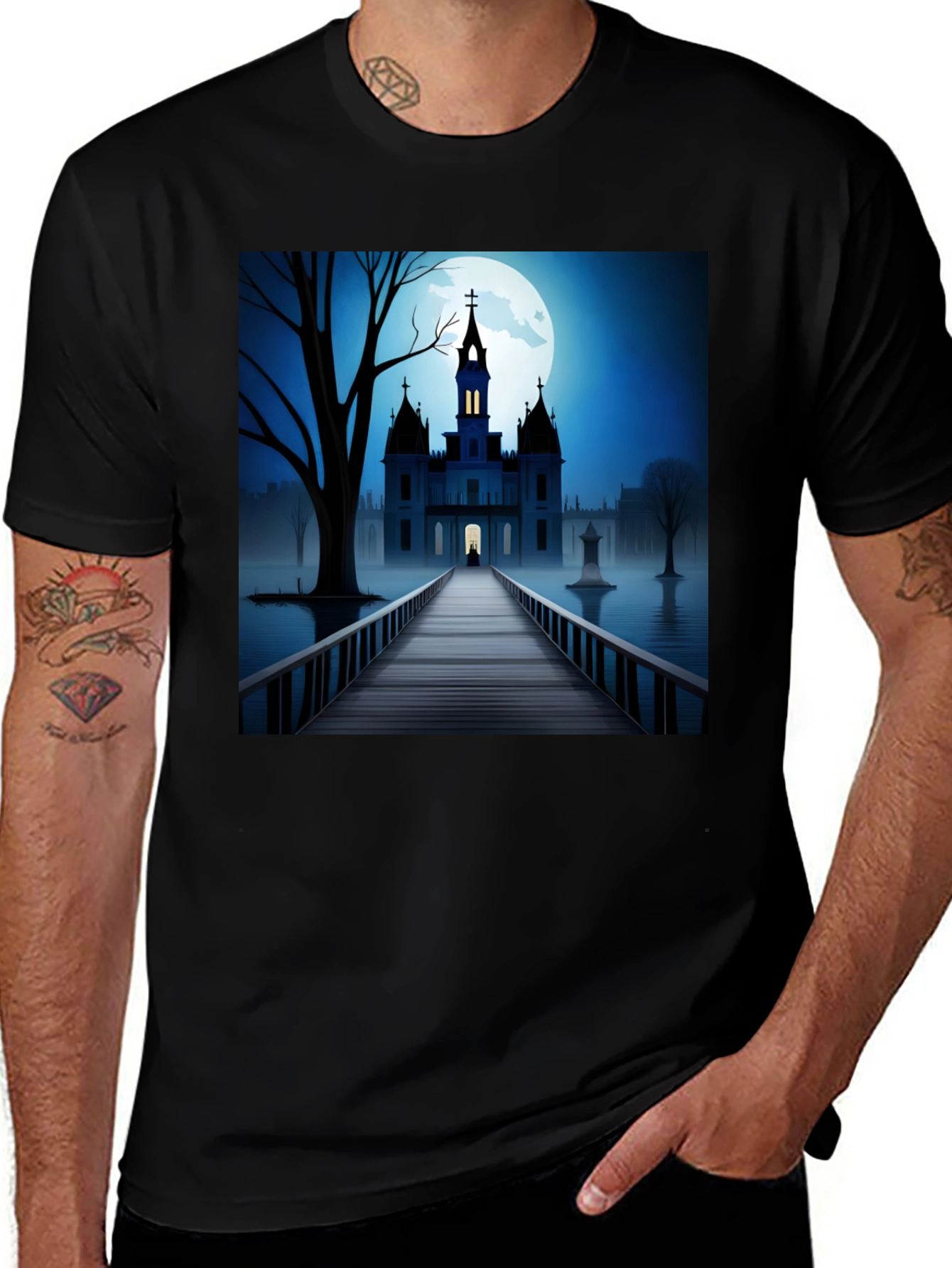 Variant 11 of Spooky Castle T-Shirt