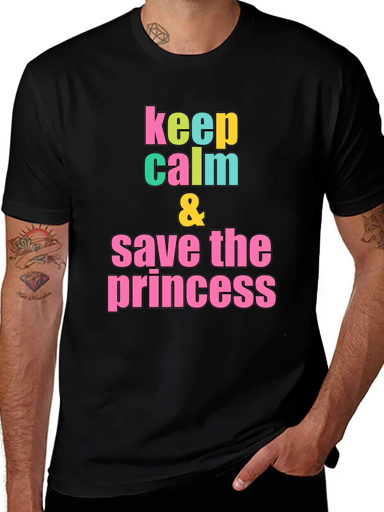 Variant 15 of Keep Calm & Save the Princess Graphic T-Shirt
