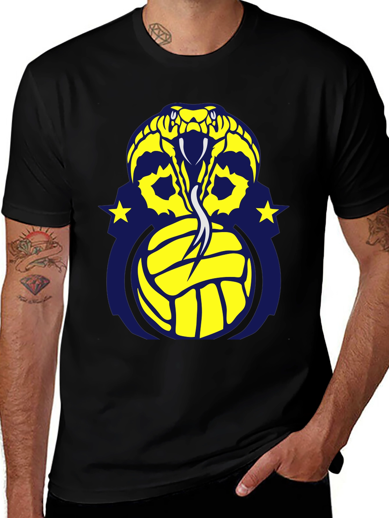 Variant 3 of Cobra Volleyball Graphic Tee - Cool Snake Design!