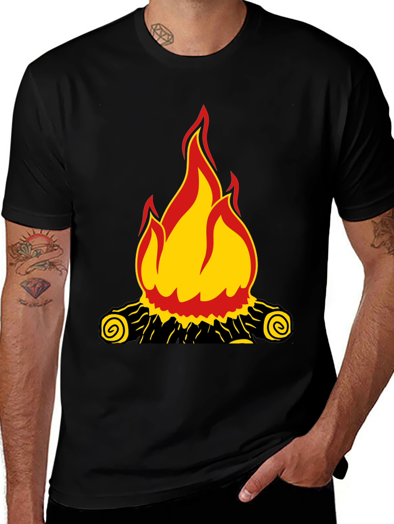 Variant 16 of Campfire Graphic Black T-Shirt