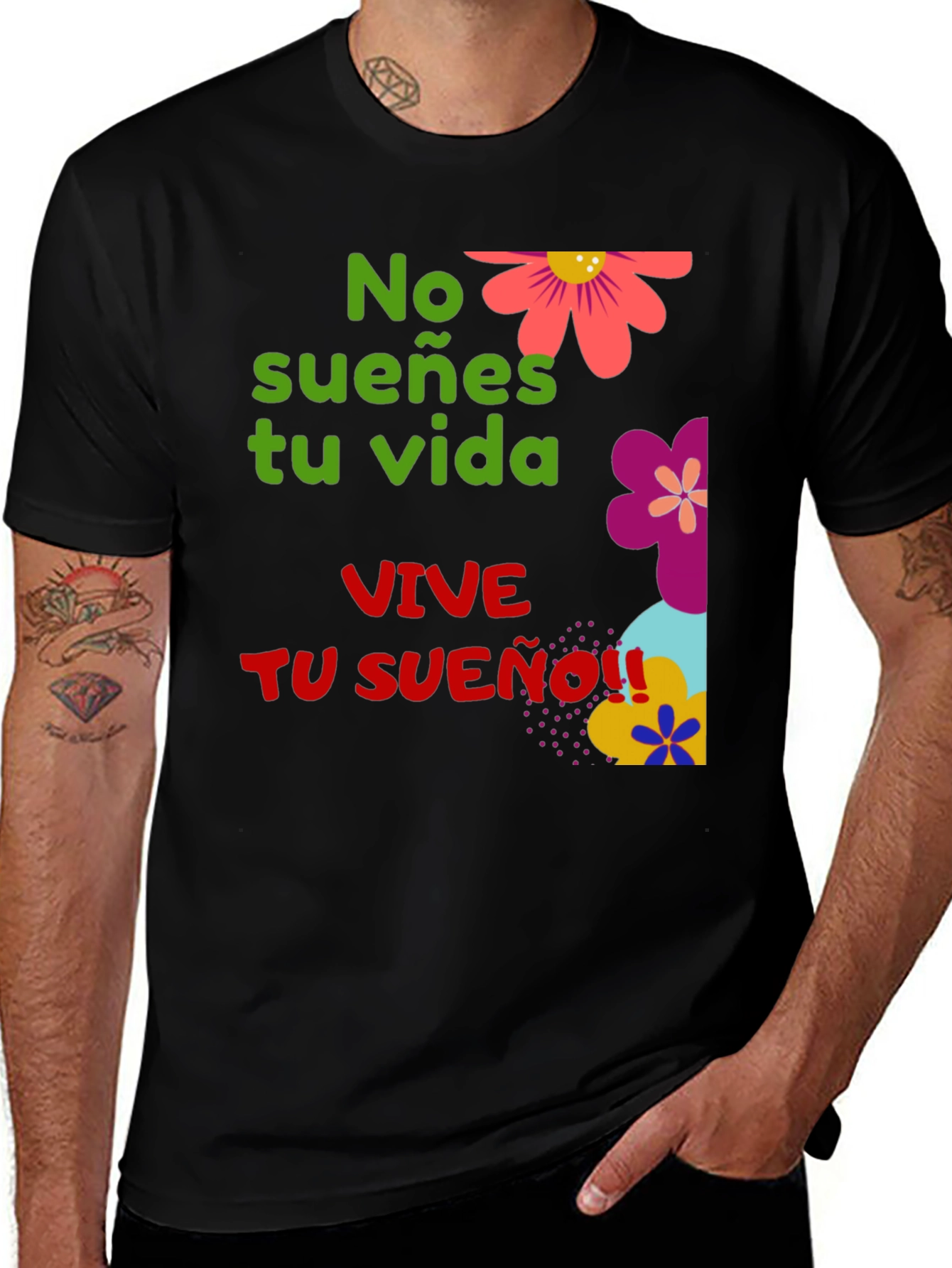 Variant 5 of Dream Life Black Graphic Tee