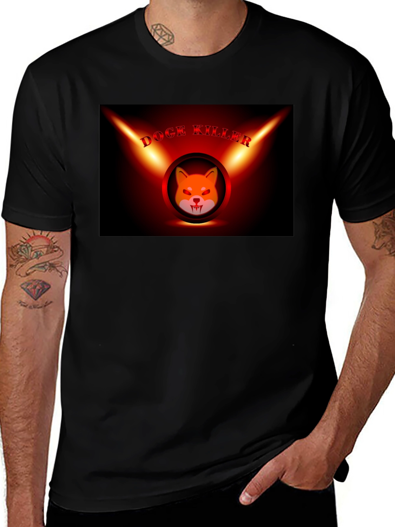Black Doge Killer Graphic Tee - Shiba Inu Crypto main image