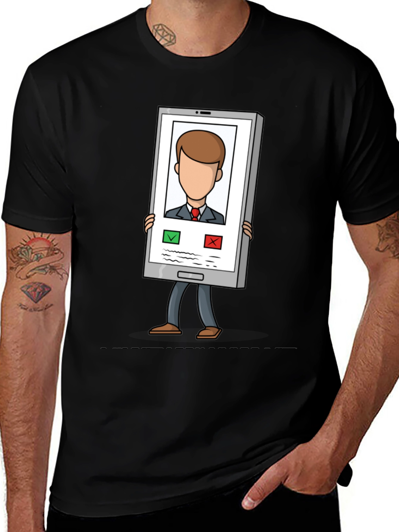 Variant 18 of Funny Incoming Call T-Shirt - Trendy Cartoon Tee