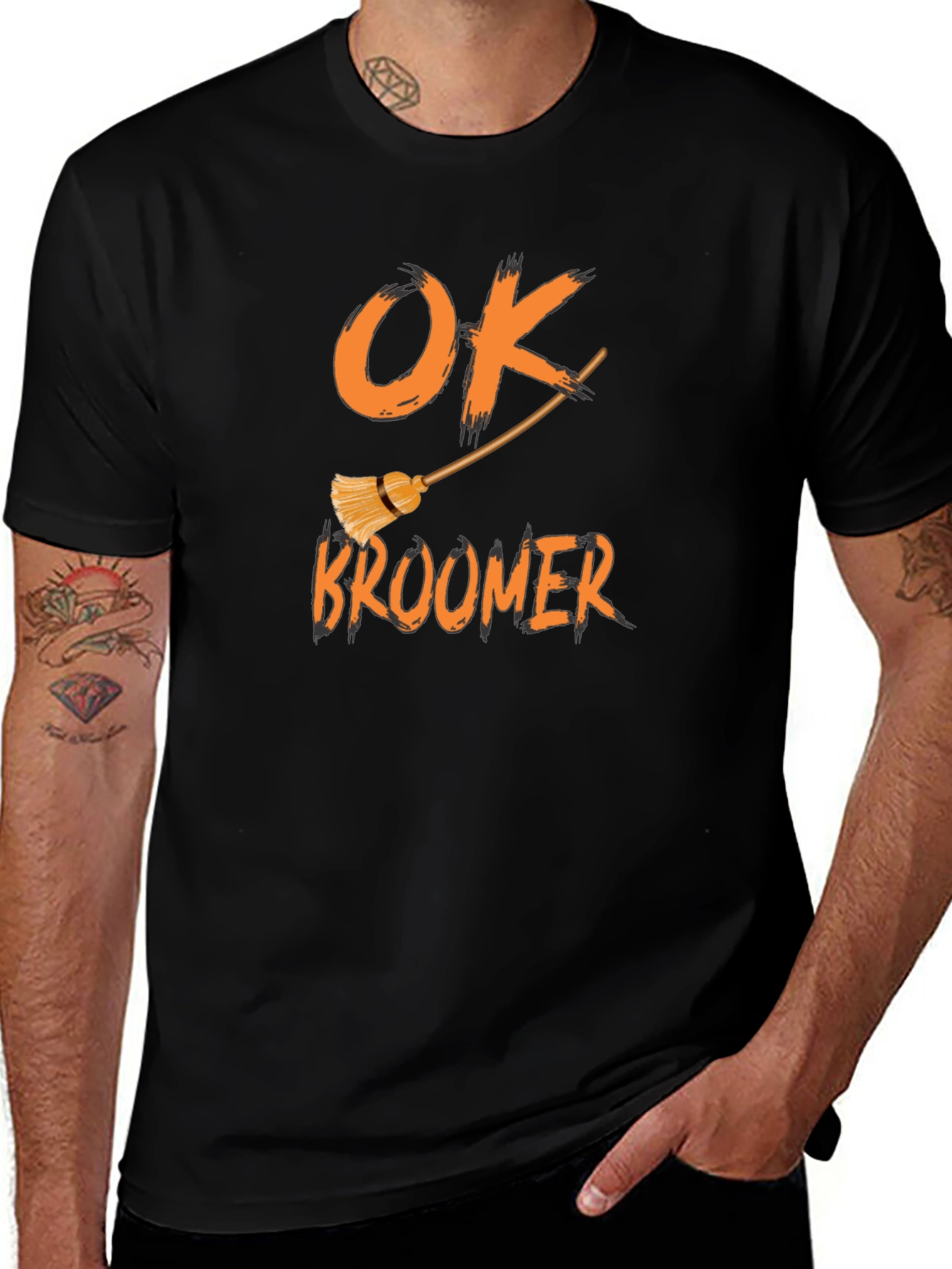 Variant 25 of OK Broomer T-Shirt - Funny Halloween Tee