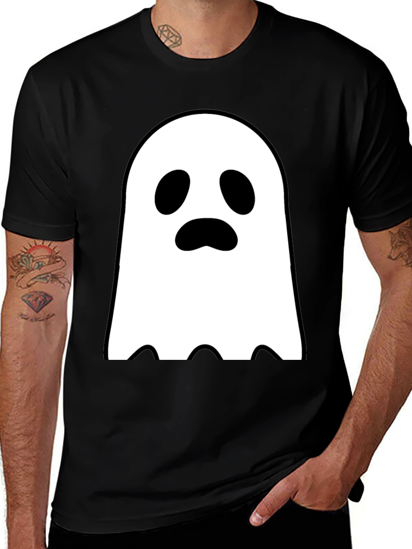 Ghost Graphic Tee - Spooky Season Style