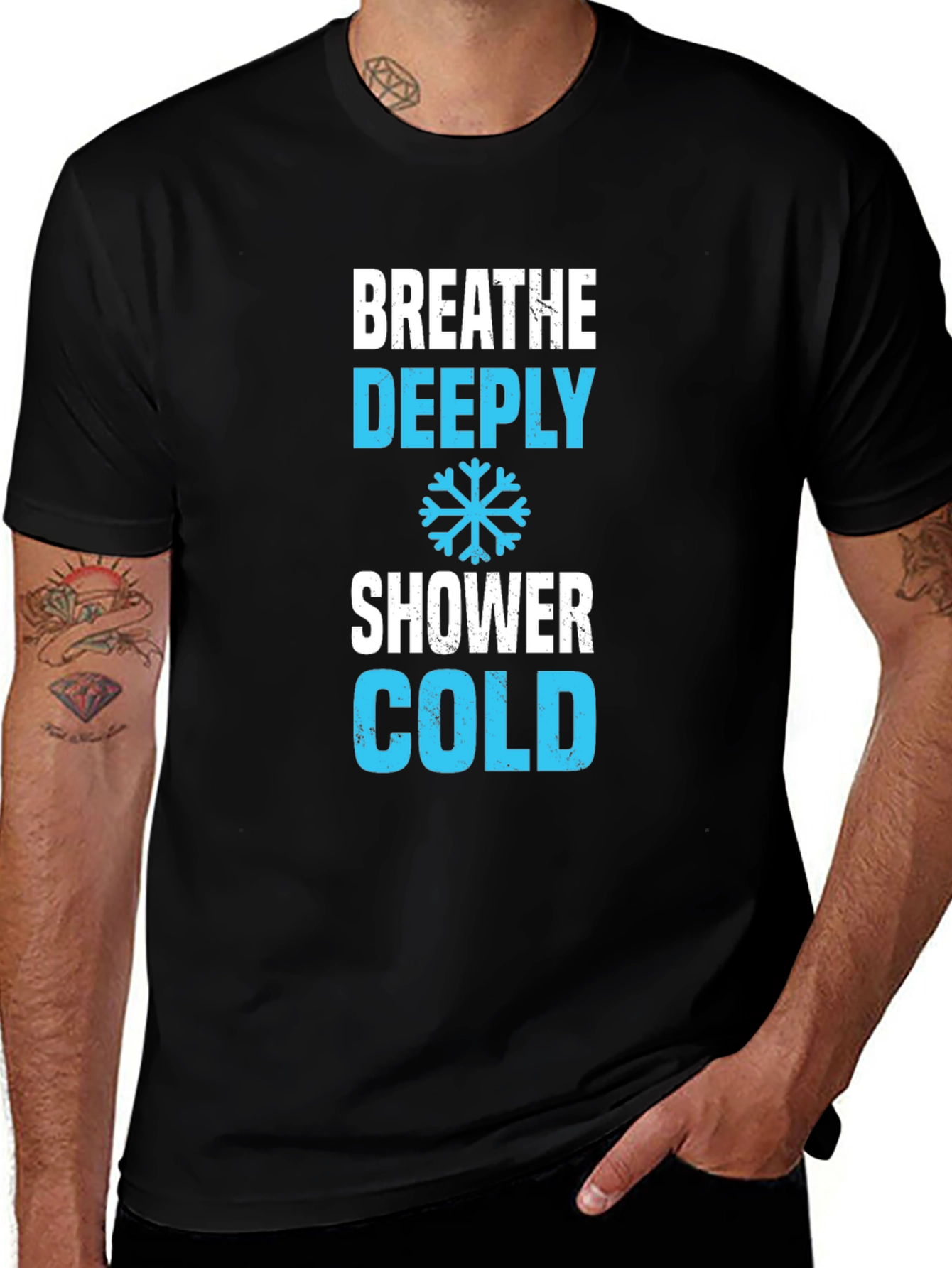 Variant 29 of Breathe Deeply Cold Shower Graphic T-Shirt