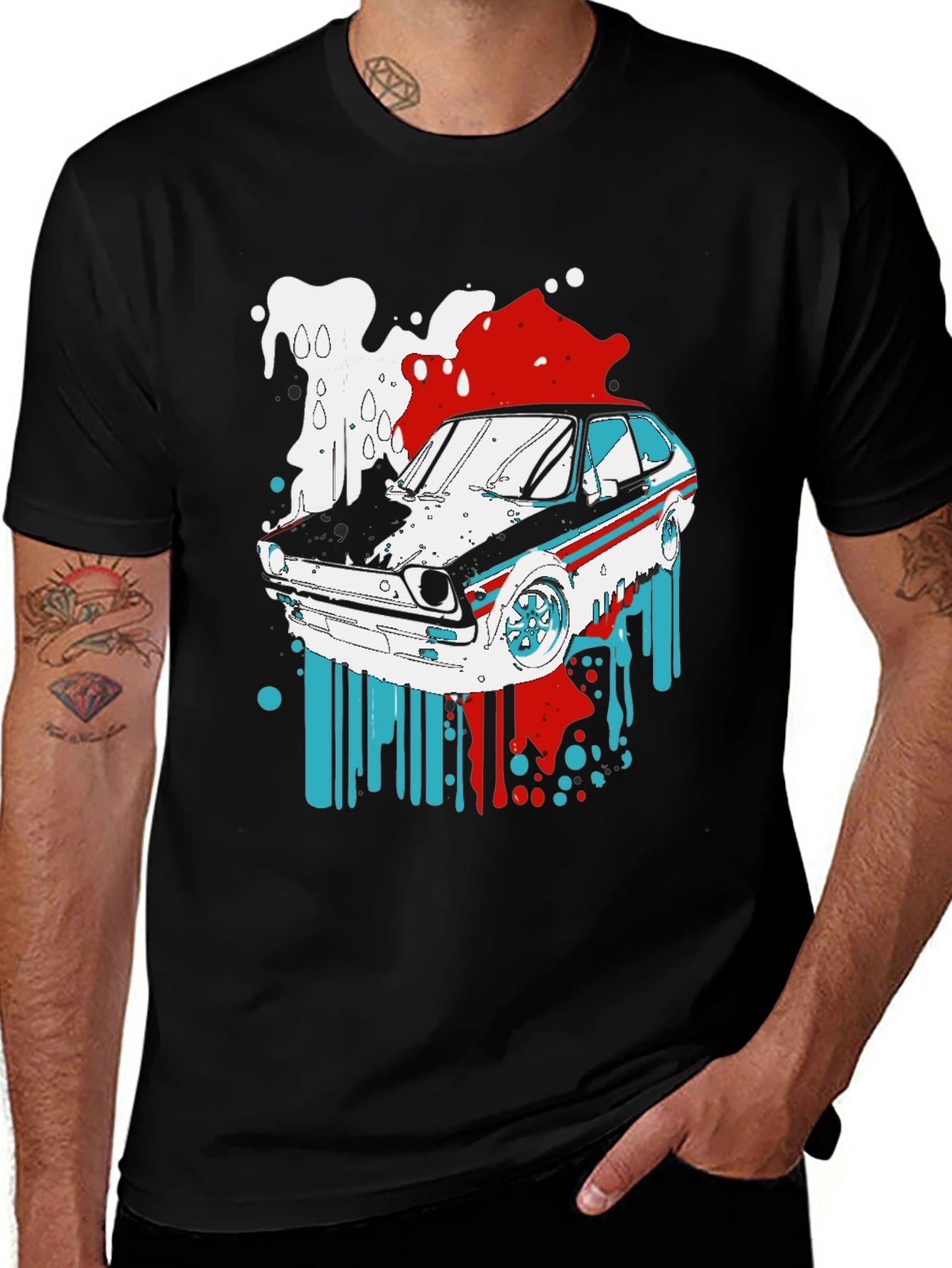 Retro Car Graphic Tee - Unique Automotive Style