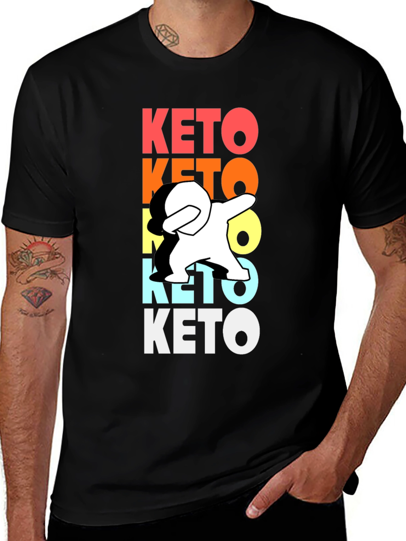 Variant 5 of Keto Dab Funny Graphic T-Shirt
