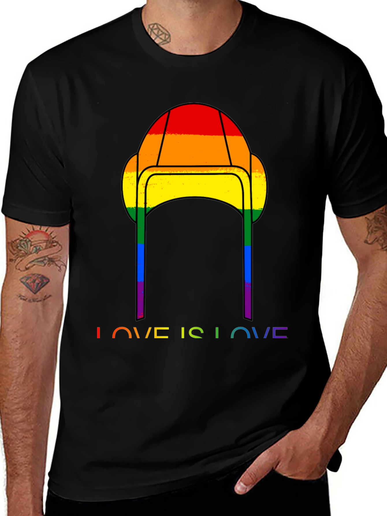 Variant 28 of Love is Love Rainbow Pride Graphic Tee