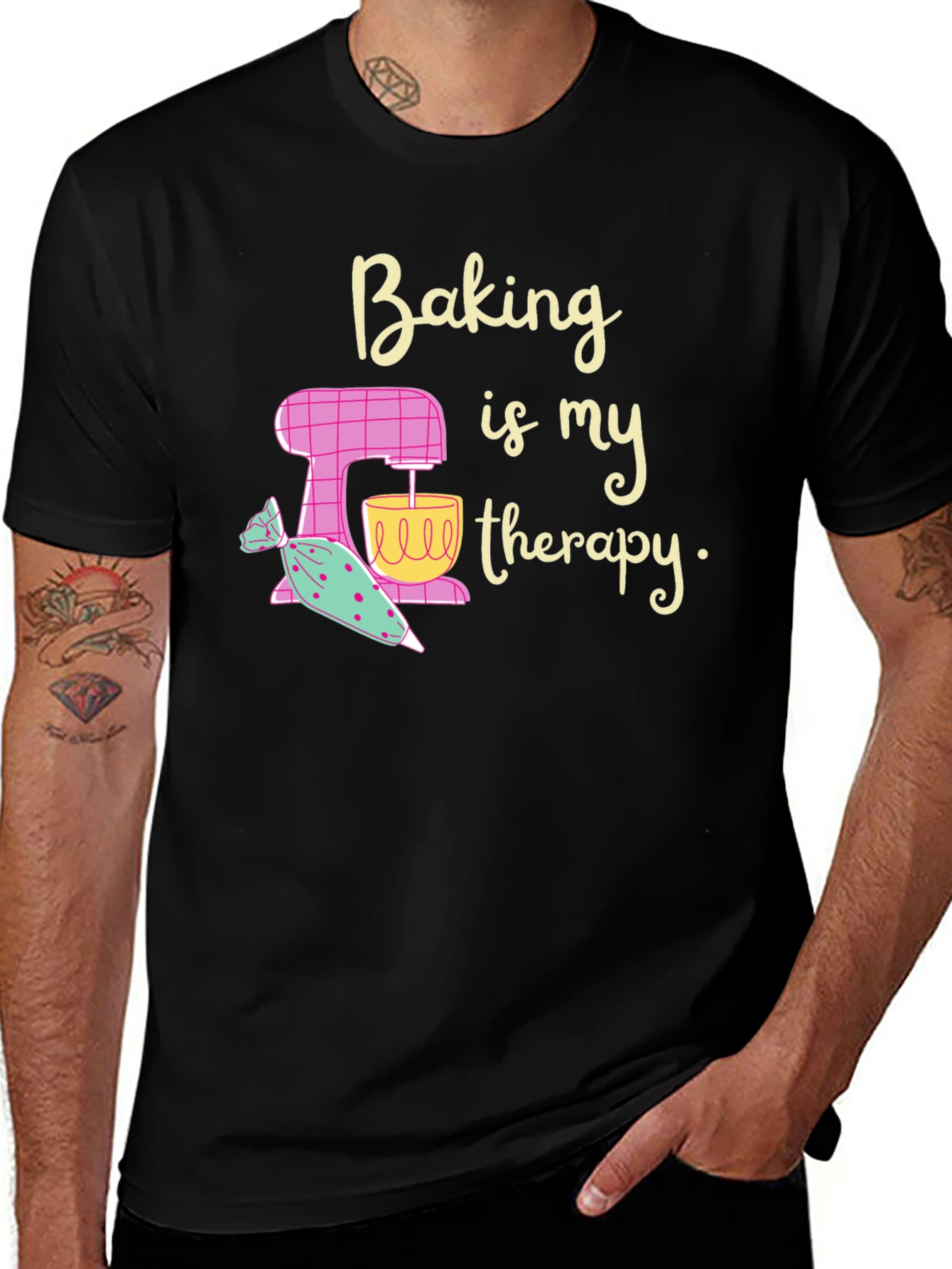 Variant 19 of Baking is My Therapy Graphic T-Shirt