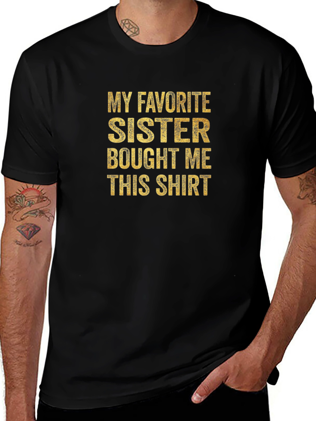 Variant 4 of Funny "My Favorite Sister" Graphic Tee